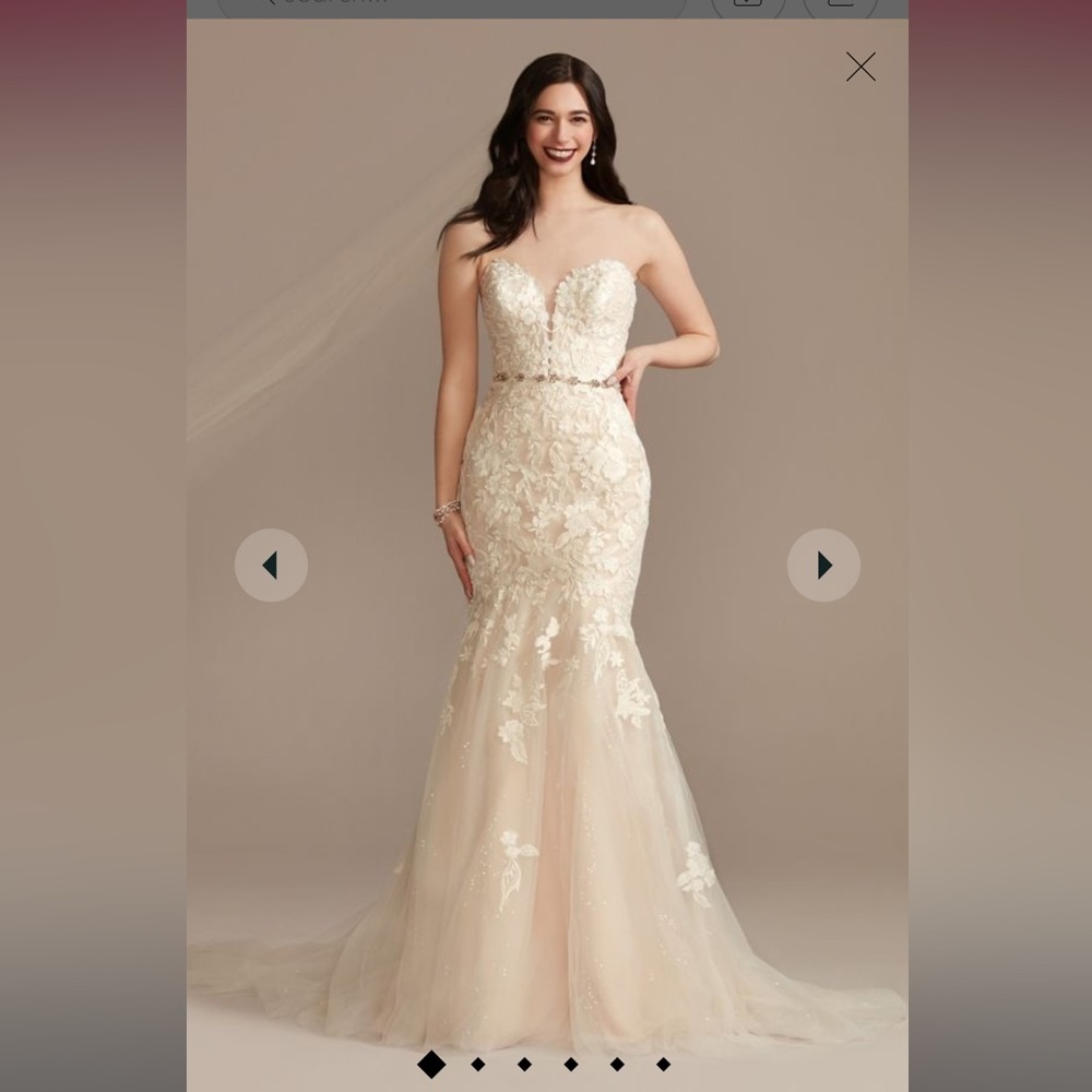 OLEG CASSINI

lace applique mermaid strapless wedding dress